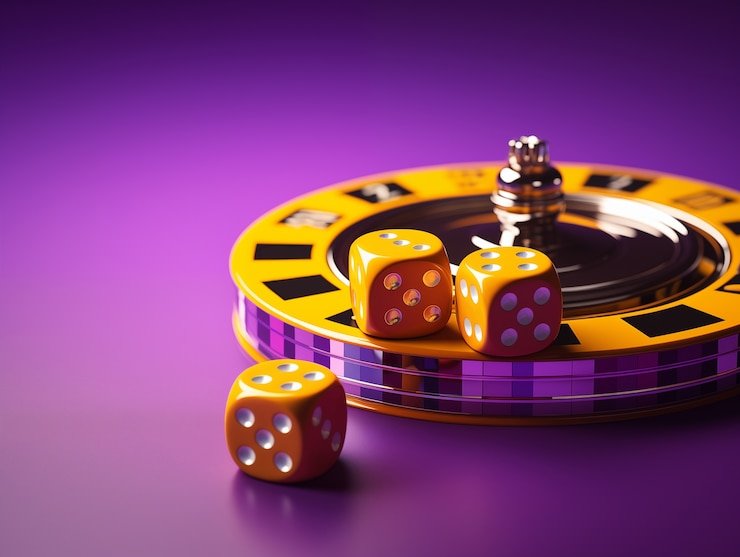 Baccarat table with Banker, Player, and Tie outcome zones